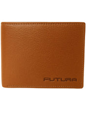 Futura Mens RFID Leather Coin Fold Over Genuine Leather Wallet - Tan V563-00240L-TAN