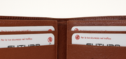 Futura RFID Leather Fold Over Genuine Leather Wallet - Tan V563-00241L-TAN