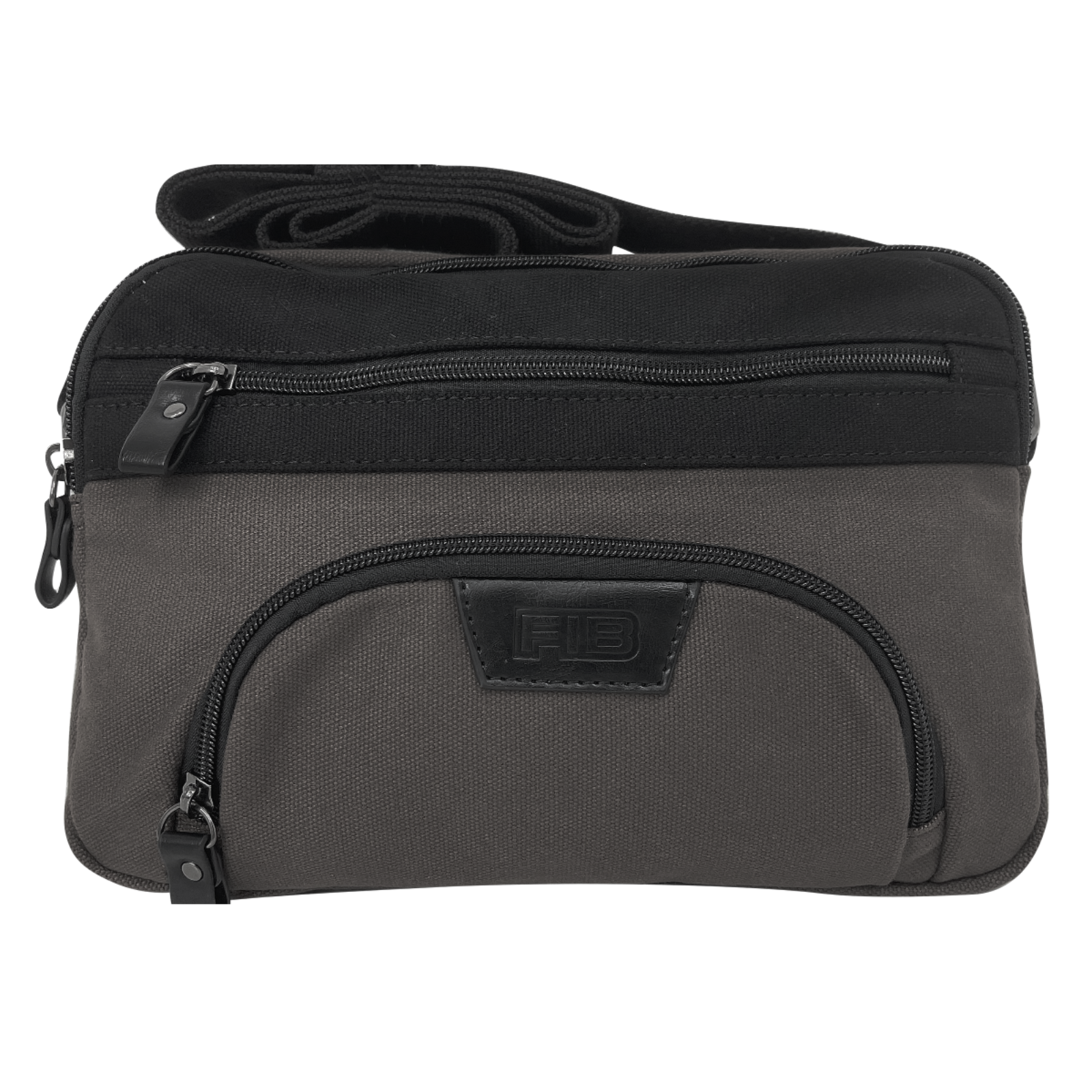 FIB Byron East West Sling Shoulder Bag Travel Adjustable Strap - Black V563-00314C-BLACK