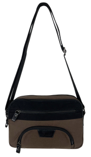 FIB Byron East West Sling Shoulder Bag Travel Adjustable Strap - Brown V563-00314C-BROWN