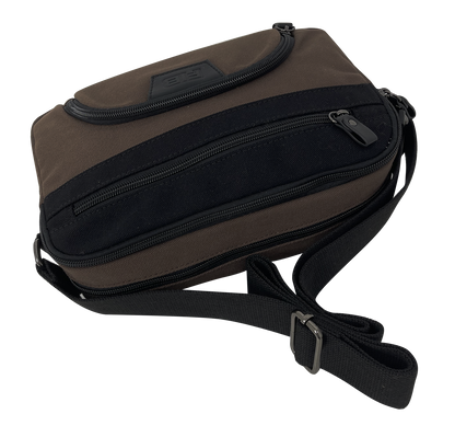 FIB Byron East West Sling Shoulder Bag Travel Adjustable Strap - Brown V563-00314C-BROWN