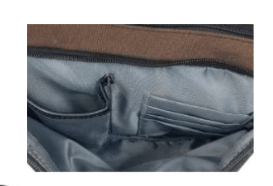 FIB Byron East West Sling Shoulder Bag Travel Adjustable Strap - Brown V563-00314C-BROWN