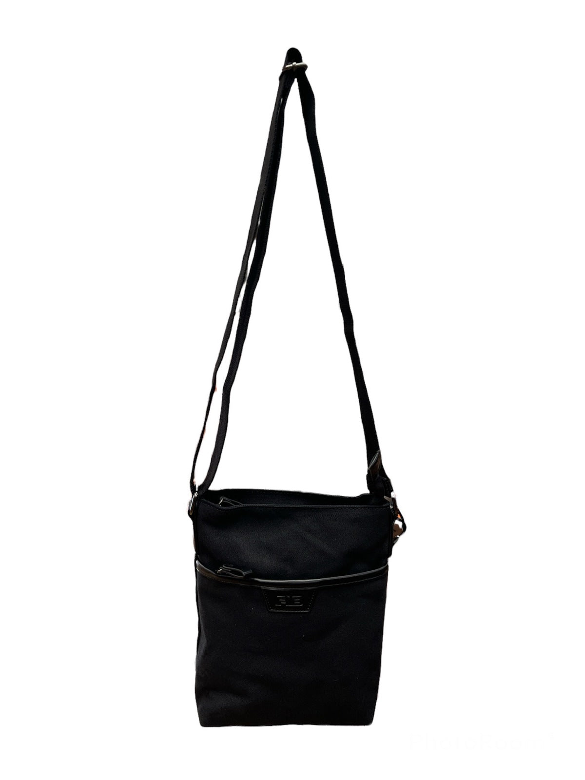 FIB Byron Cotton Canvas Sling Bag Shoulder Travel - Black V563-00315C-BLACK