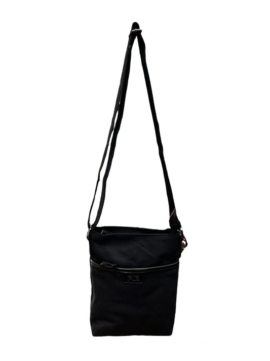 FIB Byron Cotton Canvas Sling Bag Shoulder Travel - Black V563-00315C-BLACK