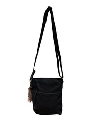 FIB Byron Cotton Canvas Sling Bag Shoulder Travel - Black V563-00315C-BLACK