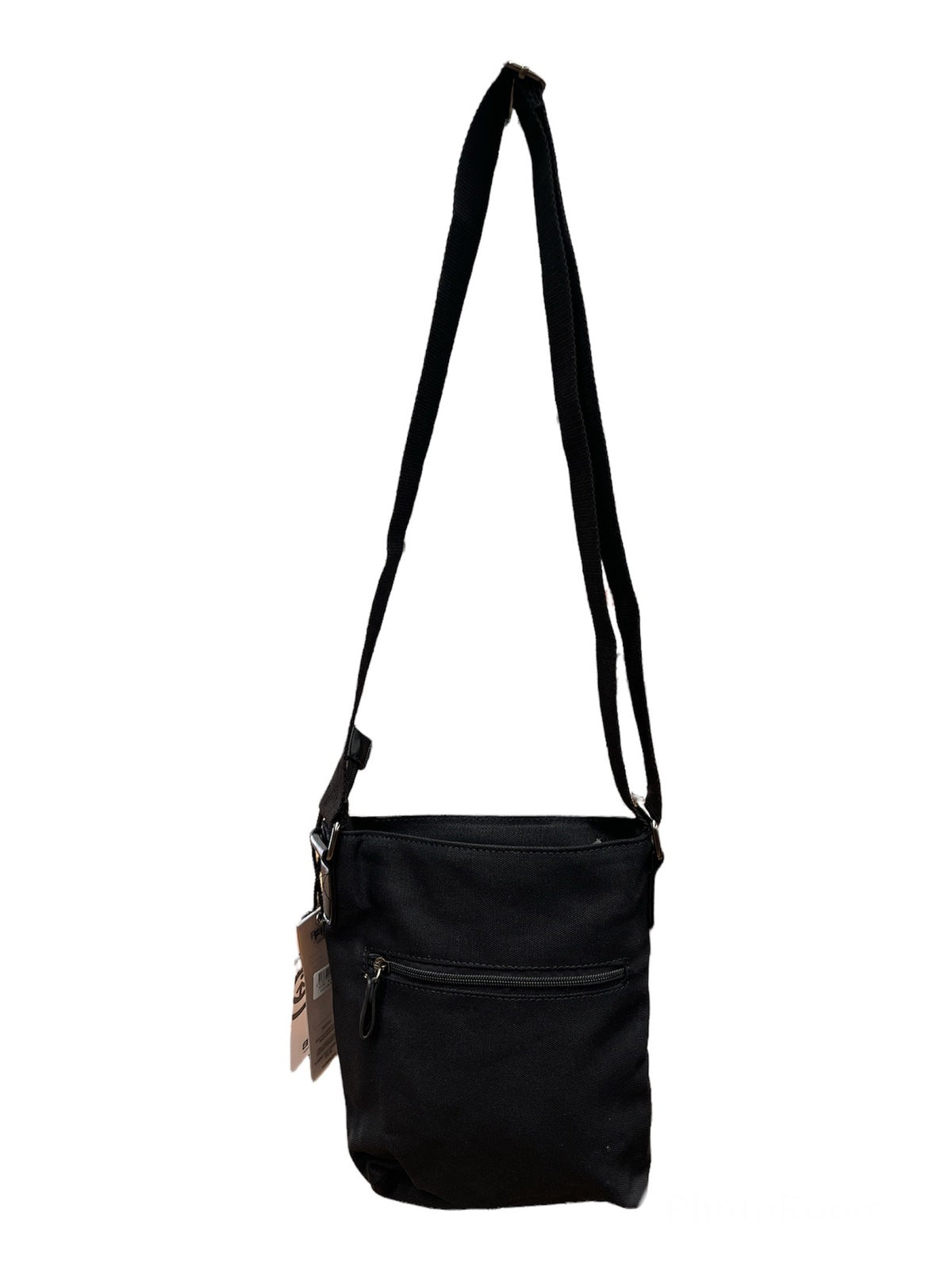 FIB Byron Cotton Canvas Sling Bag Shoulder Travel - Black V563-00315C-BLACK