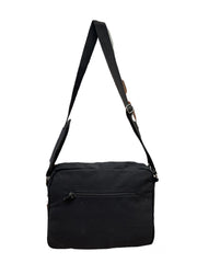 FIB Byron Canvas Laptop Messenger Bag - Black, Adjustable Strap, Fits 13" Laptop V563-00318C-BLACK