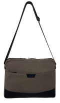 FIB Byron Canvas Laptop Messenger Bag Travel Shoulder Sling - Brown V563-00318C-BROWN