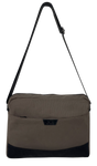 FIB Byron Canvas Laptop Messenger Bag Travel Shoulder Sling - Brown V563-00318C-BROWN