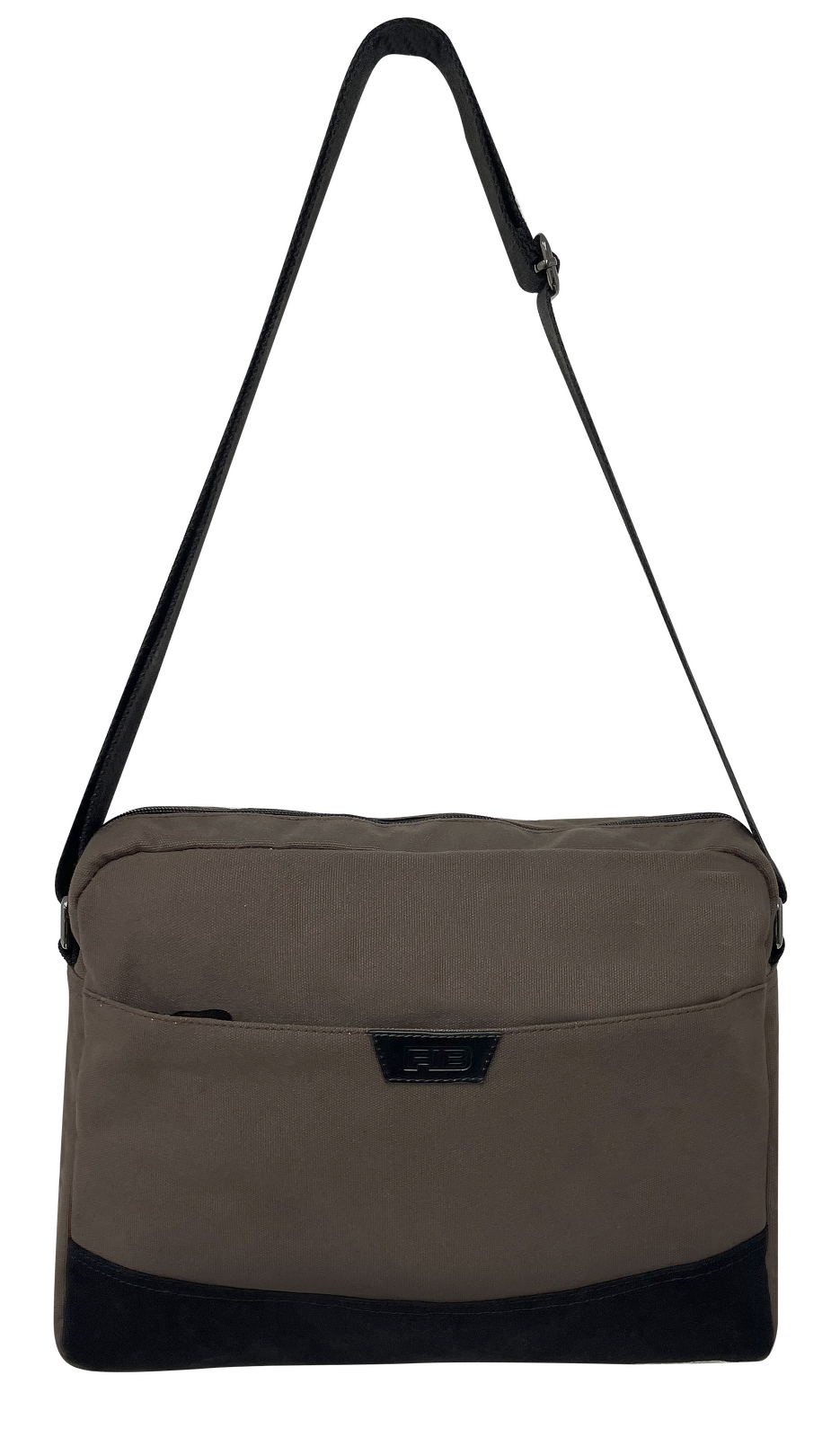 FIB Byron Canvas Laptop Messenger Bag Travel Shoulder Sling - Brown V563-00318C-BROWN