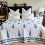 Kolka Pine Tree Reversible Quilt - Grey (King - 228 cm x 274 cm) V563-0033