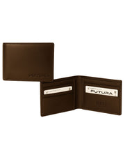 Futura Mens RFID Protected Slim Genuine Leather Wallet - Tan V563-00377L-TAN