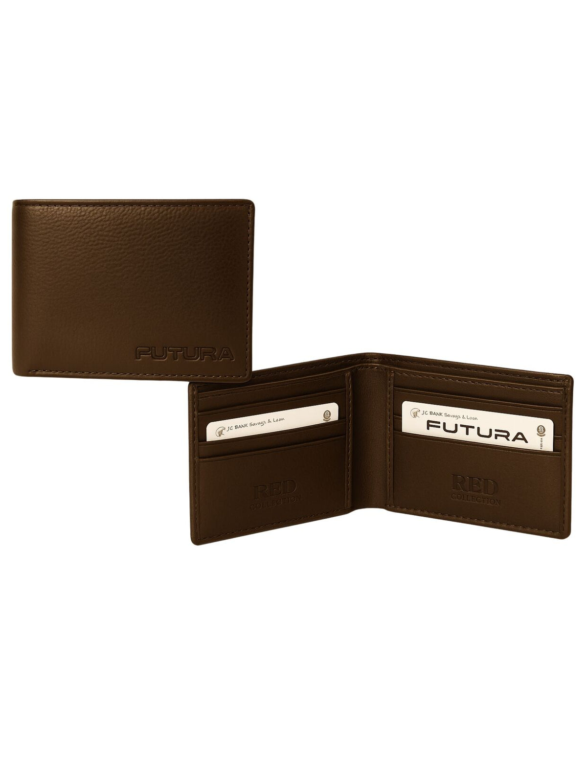 Futura Mens RFID Protected Slim Genuine Leather Wallet - Tan V563-00377L-TAN