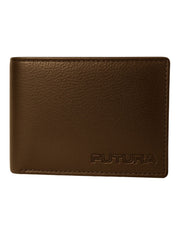 Futura Mens RFID Protected Slim Genuine Leather Wallet - Tan V563-00377L-TAN
