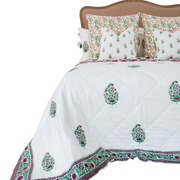 Kolka Kaner Coverlet Bedspread Quilt Bed Doona - Ruby (Queen 210cm x 210cm Size) V563-0040