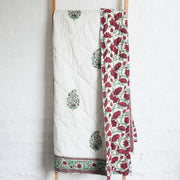 Kolka Kaner Coverlet Bedspread Quilt Bed Doona - Ruby (Queen 210cm x 210cm Size) V563-0040