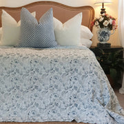 Wild Flower Ocean Reversible Quilt - Blue (Size: King 228 cm x 274 cm) V563-0097
