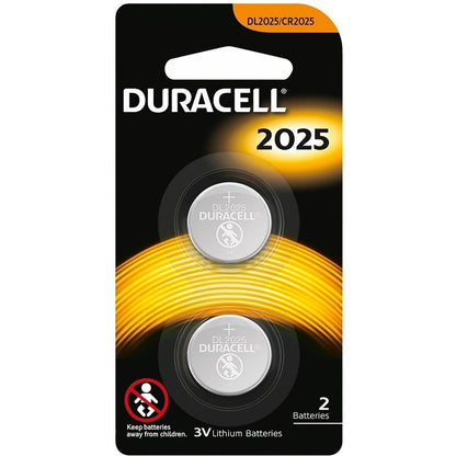 2x Duracell CR2025 Batteries Lithium 3V Battery Security 2025 V563-041333686486-1PK