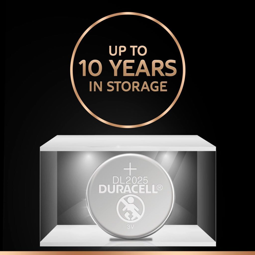 2x Duracell CR2025 Batteries Lithium 3V Battery Security 2025 V563-041333686486-1PK