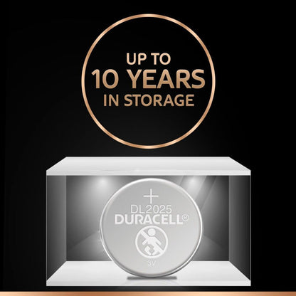 2x Duracell CR2025 Batteries Lithium 3V Battery Security 2025 V563-041333686486-1PK