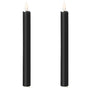 1 Pack of 2 LED Flickering Wax Taper Candles (Battery Operated) in Black V563-067735-1PK