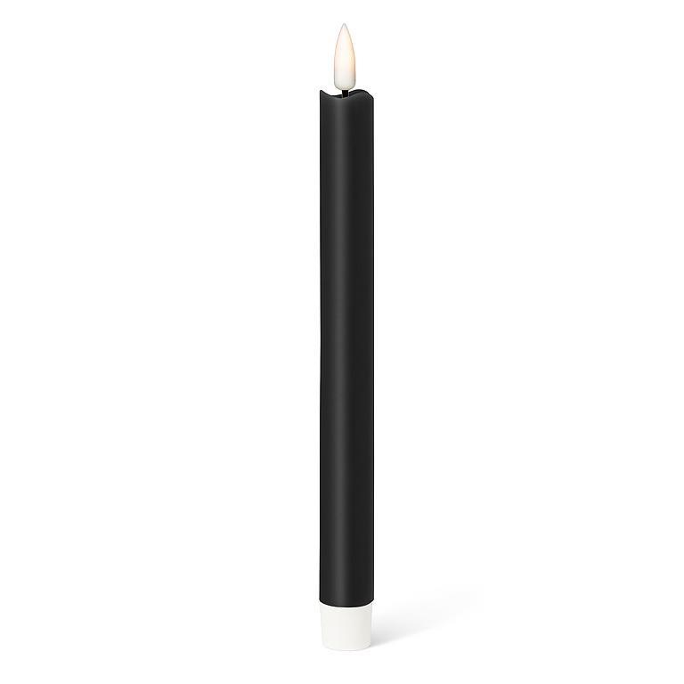 1 Pack of 2 LED Flickering Wax Taper Candles (Battery Operated) in Black V563-067735-1PK