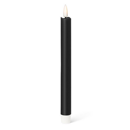 1 Pack of 2 LED Flickering Wax Taper Candles (Battery Operated) in Black V563-067735-1PK
