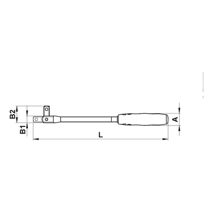 Wurth Breaker Bar 1/2in Drive 365mm Joint Socket Wrench Chrome Plated 180 degrees Rotating Head V563-0712130101
