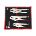 Wurth Locking Pliers Set 3 Piece Nickel Coated with Tool Roll Adjustable Clamp Wrench V563-071409103