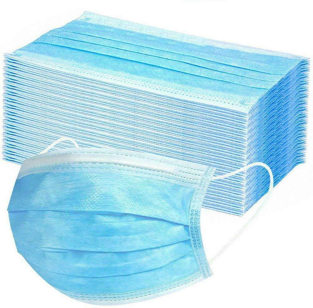 50x Disposable Surgical Face Mask Dust Mouth Guard 3 Ply Air Purifying V563-0899110001-1PACKOF50