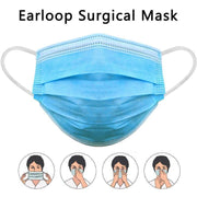 50x Disposable Surgical Face Mask Dust Mouth Guard 3 Ply Air Purifying V563-0899110001-1PACKOF50