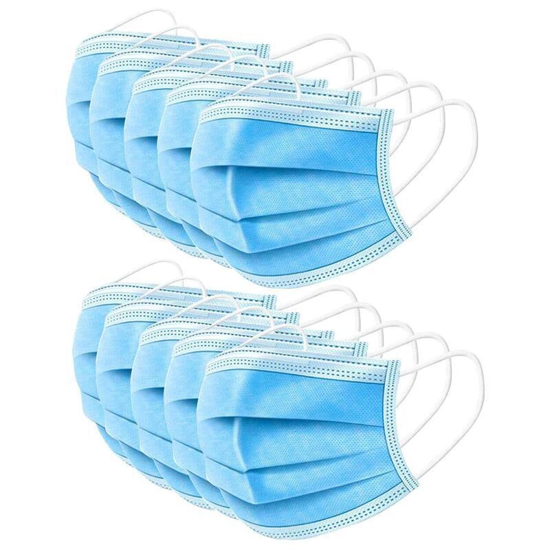 50x Disposable Surgical Face Mask Dust Mouth Guard 3 Ply Air Purifying V563-0899110001-1PACKOF50