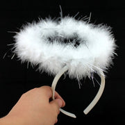 ANGEL HEADBAND Fairy Halo Hair Hoop Costume Dress Up Party Xmas Headpiece V563-10010-WHITE