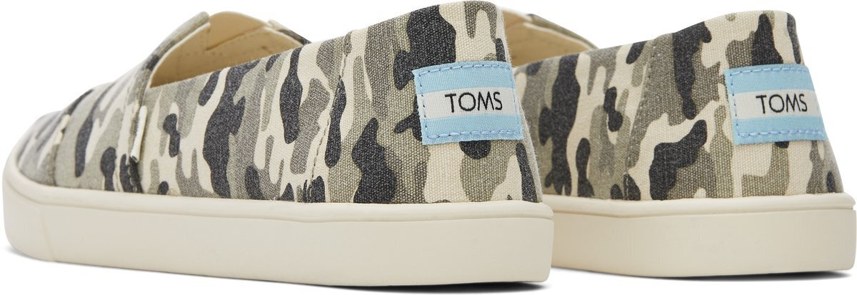 TOMS Womens Casual Canvas Slip On Sneakers Shoes Espadrilles Flats - Army Camo Camouflage - US 9 V563-10016779-US9