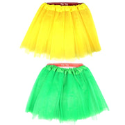 2x Tulle Ballerina Tutu - Small, 3-Layer Children's Costume Skirt - Yellow & Green Australia Day V563-10051_2X