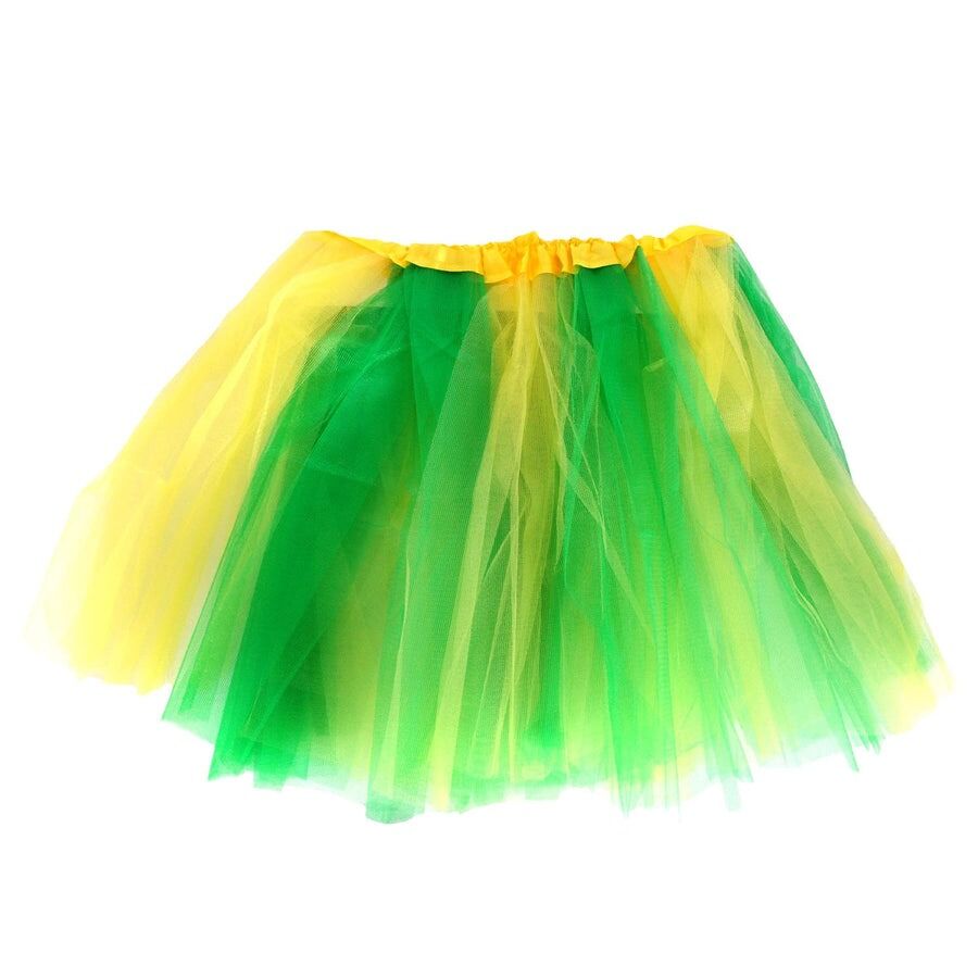 Green and Gold Yellow Adult Tutu - Cheer Australia Day Medium Size, 40cm Length Adjustable V563-10082-08