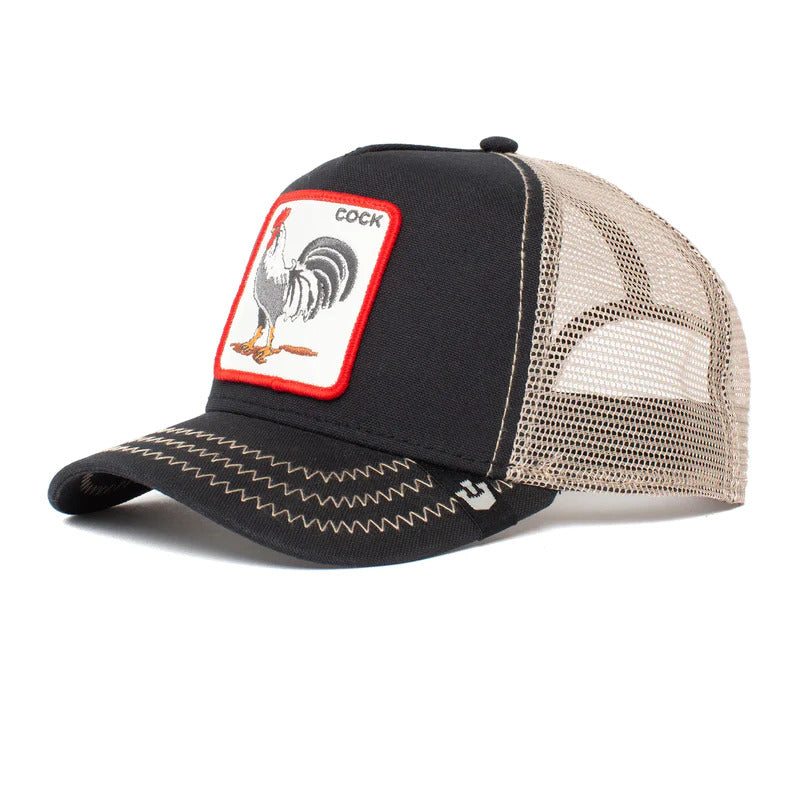 Goorin Bros Trucker Animal Farm Baseball Hat Cap - The Rooster V563-101-0378-GREY