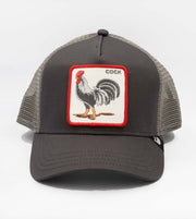 Goorin Bros Trucker Animal Farm Baseball Hat Cap - The Rooster V563-101-0378-GREY