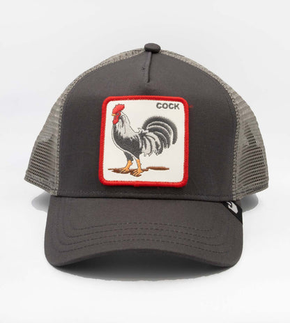 Goorin Bros Trucker Animal Farm Baseball Hat Cap - The Rooster V563-101-0378-GREY