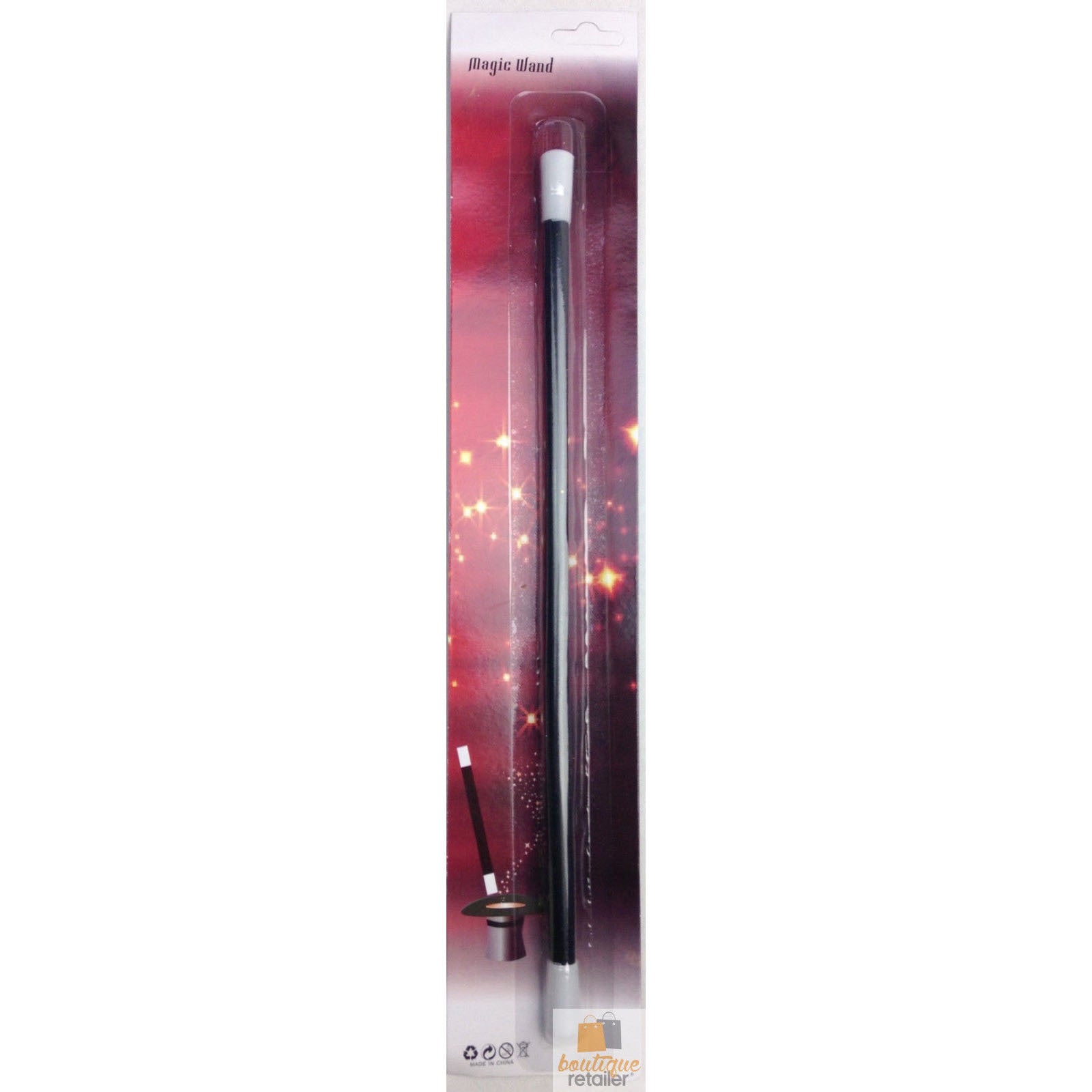 Black MAGIC WAND Magicians Wizard Costume Prop Party Accessory 30cm Length V563-10225