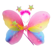 Girls Kids Angel Fairy Butterfly Wing Princess Party Costume Prop - Rainbow V563-10420-11