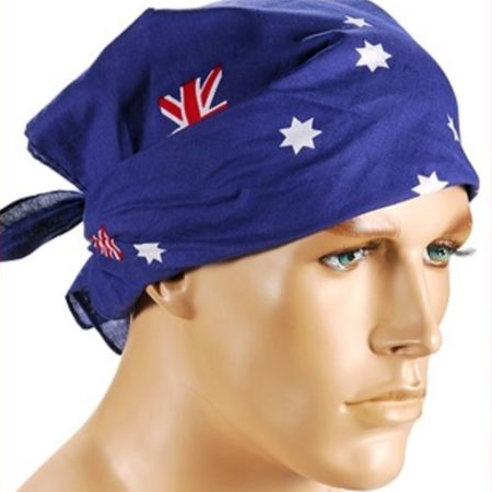 1x Australia Flag BANDANA 100% Cotton Head Wrap Bandanna Summer Neck Scarf V563-10461-04
