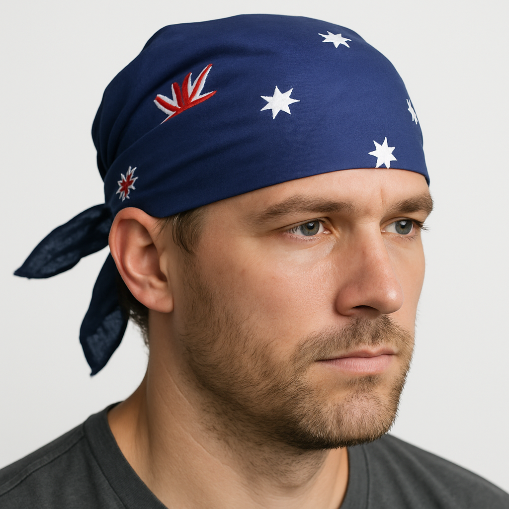 1x Australia Flag BANDANA 100% Cotton Head Wrap Bandanna Summer Neck Scarf V563-10461-04