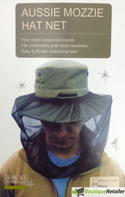 Mosquito Hat Net Head Protector Bee Bug Mesh Insect Mozzie Fishing Fly - Black V563-10894-BLACK