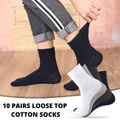 10x Pairs COTTON Rich LOOSE TOP SOCKS Medical Circulation Diabetic Comfort BULK - - - 6-11 V563-10LOOSETOPSOX-NVY6-11