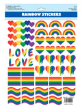 50pcs LGBT Rainbow Stickers Love Heart Funny Skateboard Laptop Vinyl Decal V563-11092-04