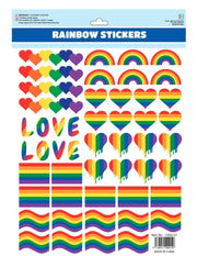 50pcs LGBT Rainbow Stickers Love Heart Funny Skateboard Laptop Vinyl Decal V563-11092-04