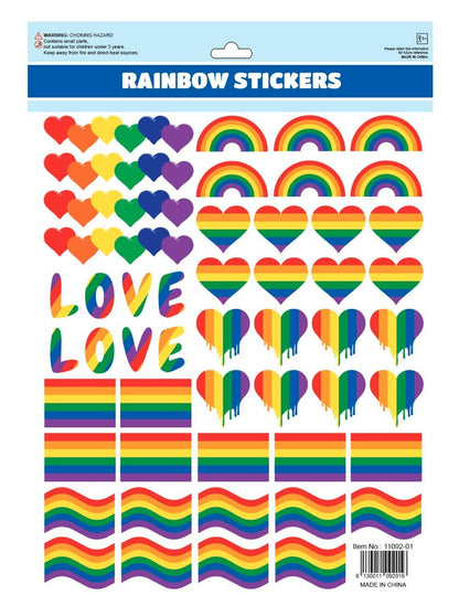 50pcs LGBT Rainbow Stickers Love Heart Funny Skateboard Laptop Vinyl Decal V563-11092-04
