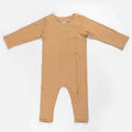 Ponchik Babies + Kids Magnetic Bamboo Body Suit - Toffee - 0-3m V563-11100403