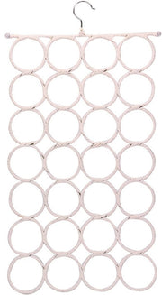 1x 28 Hole Scarf Hanger Holder Storage Tie Belt Scarf Organiser Space Saver V563-11163